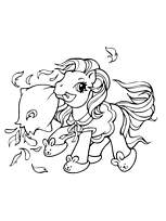 coloriage petit poney bataille de polochon